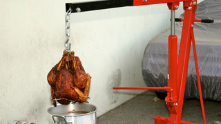 How To Deep Fry A Turkey With An Engine Hoist
